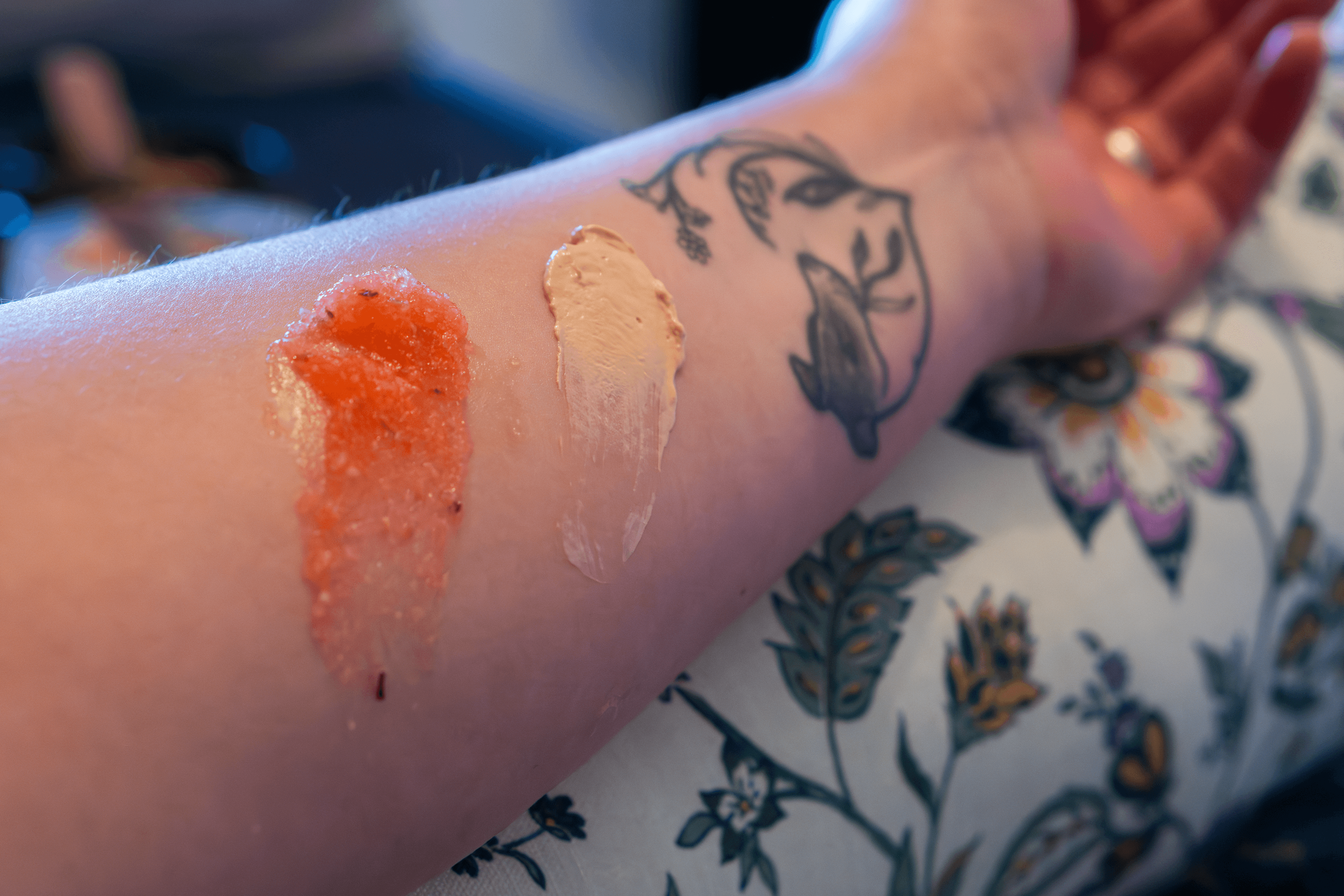 Image showing fruity bacial & express calming facial treatment being performed
